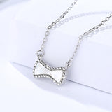 S925 Sterling Silver Jewelry Korean Simple Wild Women's Shell Necklace Bow Necklace