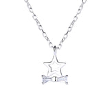 star micro inlaid zircon pendant necklace