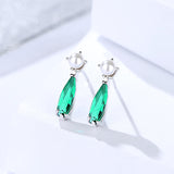 s925 sterling silver earrings simple wild temperament earrings set with pearl beads silver jewelry