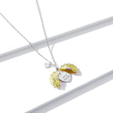 925 Sterling Silver Beautiful Gold Color Sunflower Pendant Necklace Fashion Jewelry For Women