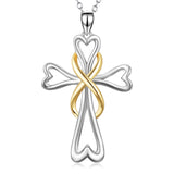 infinity heart religious cross necklace new arrival design necklace