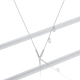 925 Sterling Silver Alphabet Pendant Necklace Precious Jewelry For Women