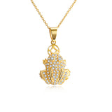 18K Gold European And American Fashion Creative Frog Zircon Necklace