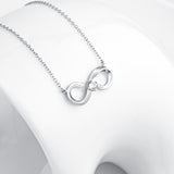 Cable Chain Knot Necklace Zirconia Best Quality Eight Number Necklace