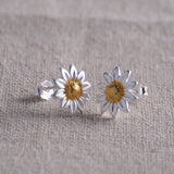 Yellow flower earrings stud jewelry little lovely girl earrings