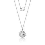 S925 Sterling Silver Rose Pendant Necklace Wholesale Korean Jewelry
