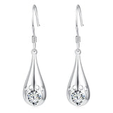 Women Tear Drop Earrings Simple Silver Wholesale Jewelry Earring