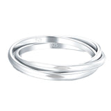 925 Sterling Silver Simple Atmosphere Cross Ring