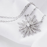 S925 Sterling Silver Unique Necklace Jewelry Fashion Zirconia Couple Necklace