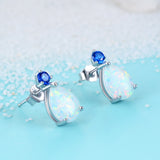 Jewellery Fashion Women Opal Stud Earrings For Wedding Women Made With Zirconia