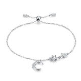 925 sterling silver star moon bracelet Korean wholesale jewelry