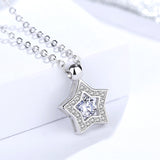 S925 sterling silver fashion star pendant star necklace pendant small gift wholesale
