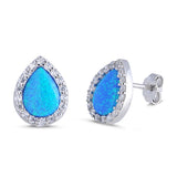 Opal Tear Drop Stud Earrings