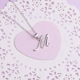 925 Sterling Silver Fashion Jewelry Woman Accessories Pendant Letter M