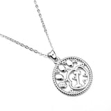 Footprints Dog Claw Bones with CZ S925 Sterling Silver  Animal Jewelry Pendant Necklace