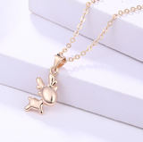 S925 sterling silver jewelry animal item Korean fashion fawn pendant necklace Christmas gift