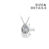 Mother's Day Jewelry Cubic Zircon Necklace Water Drop Shape Children Necklace
