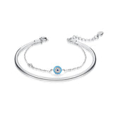 S925 Sterling Silver Evil Eye Bracelet Wholesale Bracelet Crystal Bracelet