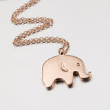 Animal Protector Minimalist Necklace Elephant Shape Pendant