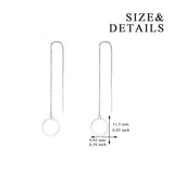 18K Gold European And American Popular Models Round Line Dangle Earring Women's Boutique Jewelry White Gold Plated