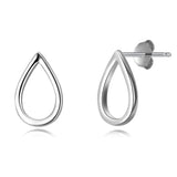 Teardrop Stud Earrings Sterling Silver Mini Dainty Teardrop Ear Earrings Studs for Women Girls