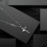 925 Sterling Silver Wing Crystal Pendant Necklace Cubic Zircon Necklaces For Women Fine Jewelry Valentine day gift