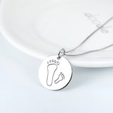 Two Feet Shaped Necklace Fashion Customed 925 Sterling Silver Jewelry