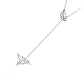 New arrival 925 sterling silver the bird and flower pendant necklaces fashion sterling silver jewelry free shipping