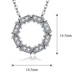 S925 Sterling Silver Personality Micro-Set Round X Pendant Necklace Female Jewelry Cross-Border Exclusive