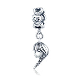 925 Sterling Silver Exquisite Mother and Daughter Charm Precious Jewelry For Women