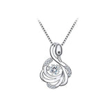 Fashion Creative S925 Sterling Silver Necklace Swan Smart Pendant Jewelry Temperament Wild