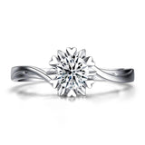 Heart Surround Zirconia Rings Gemstone Wedding Gift Rings