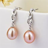 Fashion Crystal Pearl Flower Earrings Mounting Bride earrings