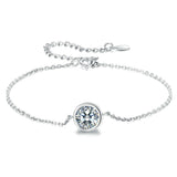 925 Sterling Silver Link Chain Bracelets with Zircon Fashion Jewelry For Gift