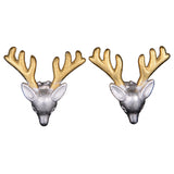Elk color separation plating Christmas design new earrings