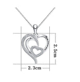 S925 Sterling Silver Creative Micro Inlay Love Mother I Love You Necklace Female Jewelry Accessories Cross-Border Exclusive