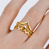 Triangle Silver Wire Rings Gold Color Line Rings Fashionable