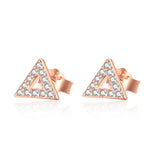 Fashion Jewelry Manufacturer Geometric Triangle Rose Gold Color Earrings