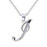 925 Sterling Silver Fashion Jewelry Woman Accessories Pendant Letter J