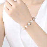 Baroque Pearl Bracelet Wholesale 925 Sterling Silver Nature Pearl Jewelry
