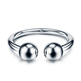 Silver Solid Mini Balls Open Ring Wholesale Opening Rings Jewelry