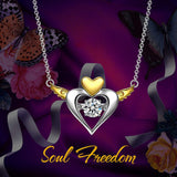 S925 Sterling Silver Personality Angel's Soul Moving Pendant Necklace Female Jewelry Beating Heart Cross-Border Exclusive