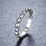 S925 Sterling Silver Cat Love Ring Oxidized Ring