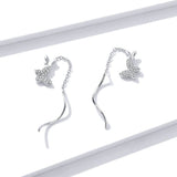925 Sterling Silver Beautiful Flying Butterflies Light Stud Earrings Fashion Wedding Jewelry For Gift