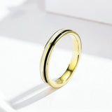 Plated Gold Ring 925 Sterling Silver Fashion Finger Rings Jewelry for Mens Gifts