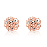 Rose Flower Earrings Cubic Zirconia Earrings For Women Fashion Jewelry Trendy