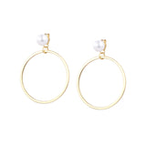 Cold Wind S925 Korean Version Of The Large Circle Earrings Fashion Wild Personality Temperament Circle Bead Wholesale