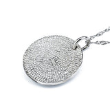 Heart Shaped And Circular Combination Necklace 925 Sterling Silver Pendant Necklace