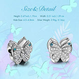 Mothers Day Gifts for Mom Butterfly Fairy 925 Sterling Silver Blue Charms Bead Fit for Bracelet and Necklace, Gifts for Women
