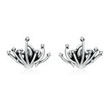 925 Sterling Silver Beautiful Red spider lily Stud Earring Fashion Jewelry For Gift